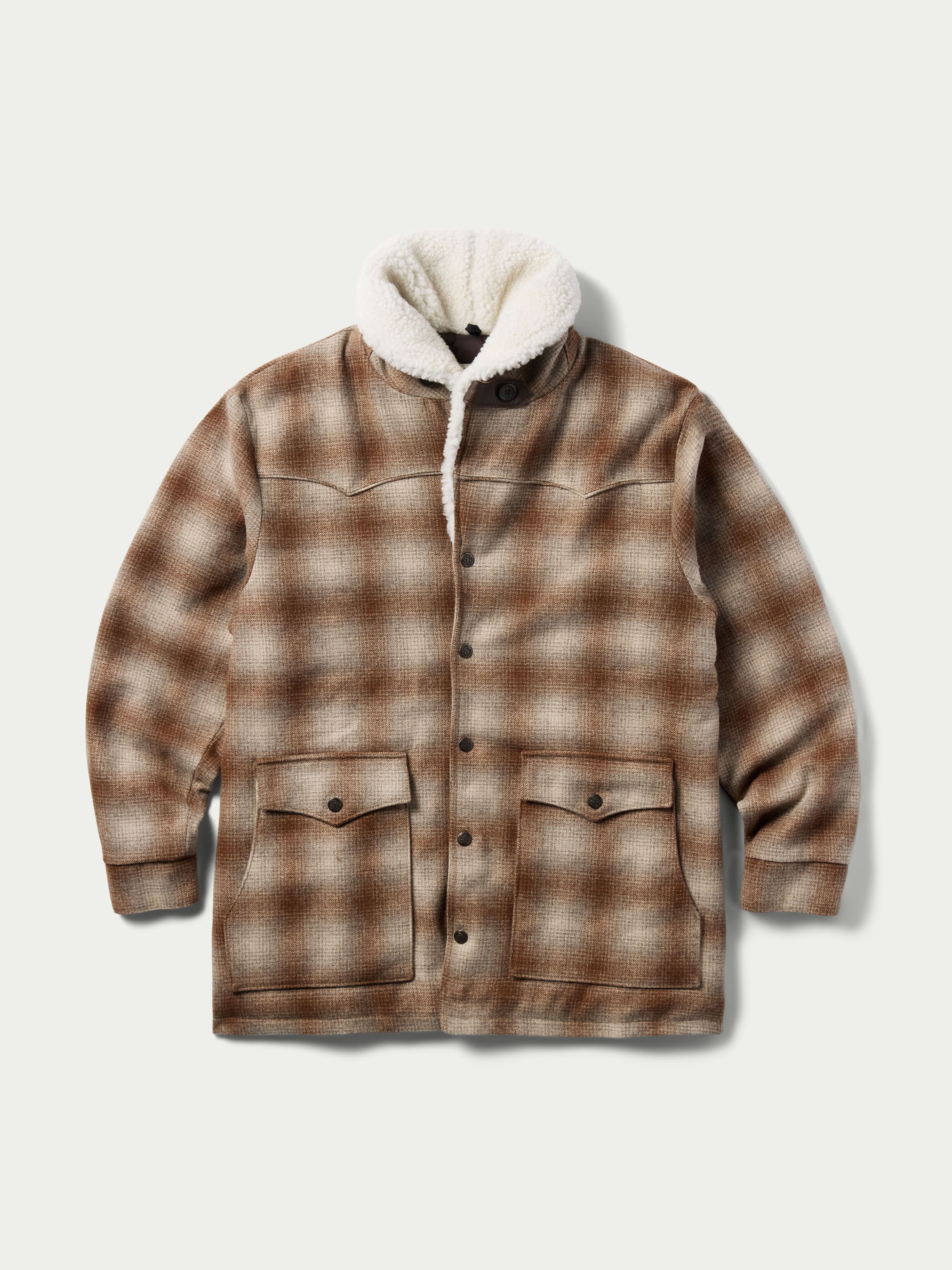 Wool Coat With Shearling Collar - Image 11