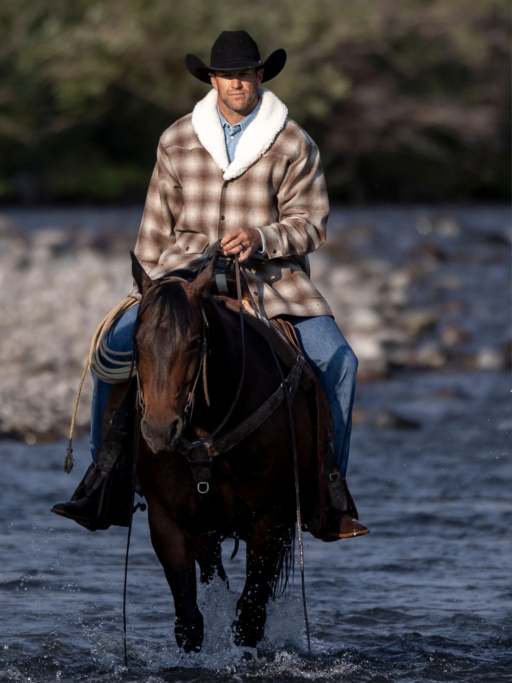 Wool Coat With Shearling Collar - Image 8