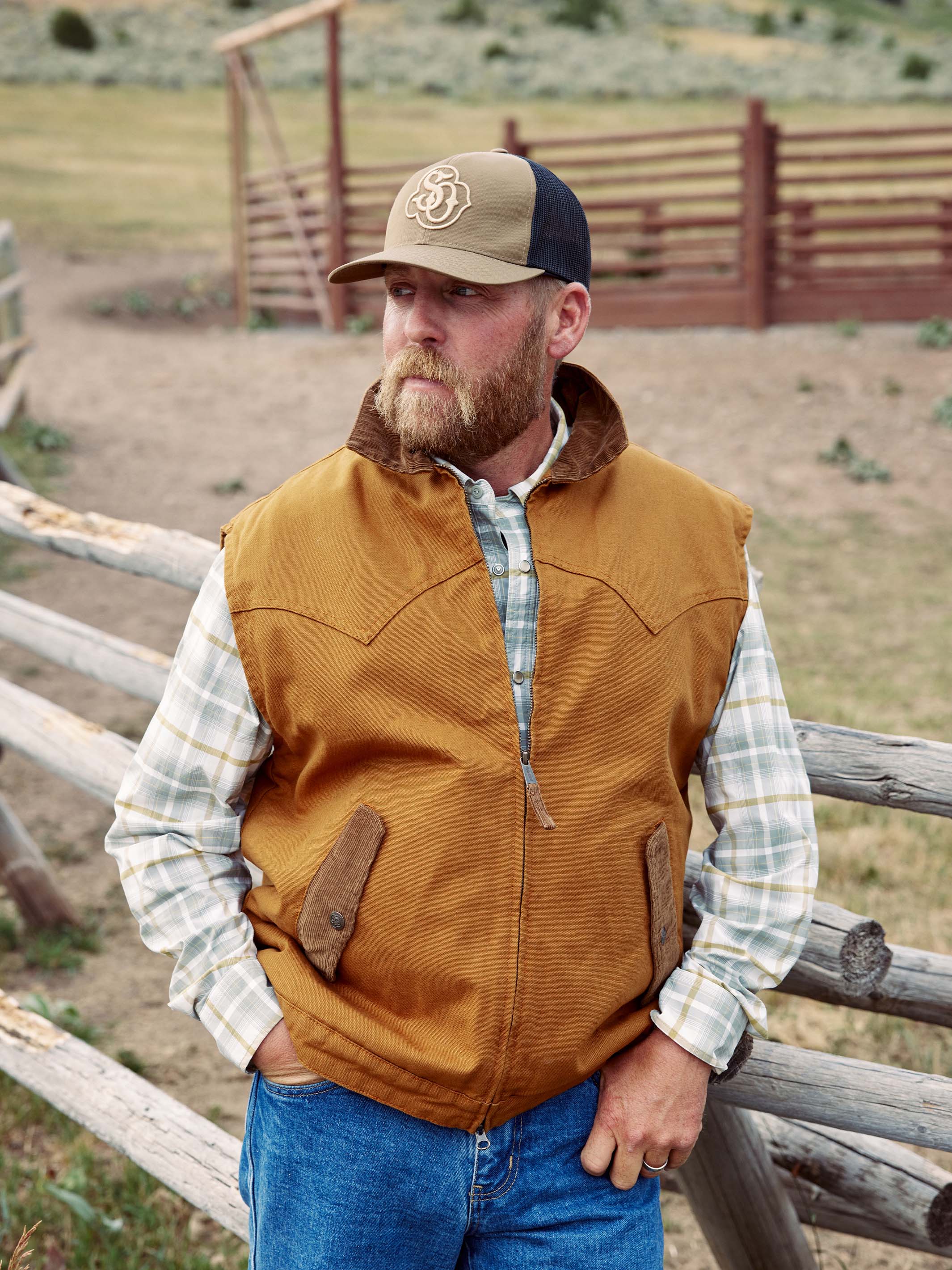 Zip Canvas Vest With Sherpa Lining - Image 2