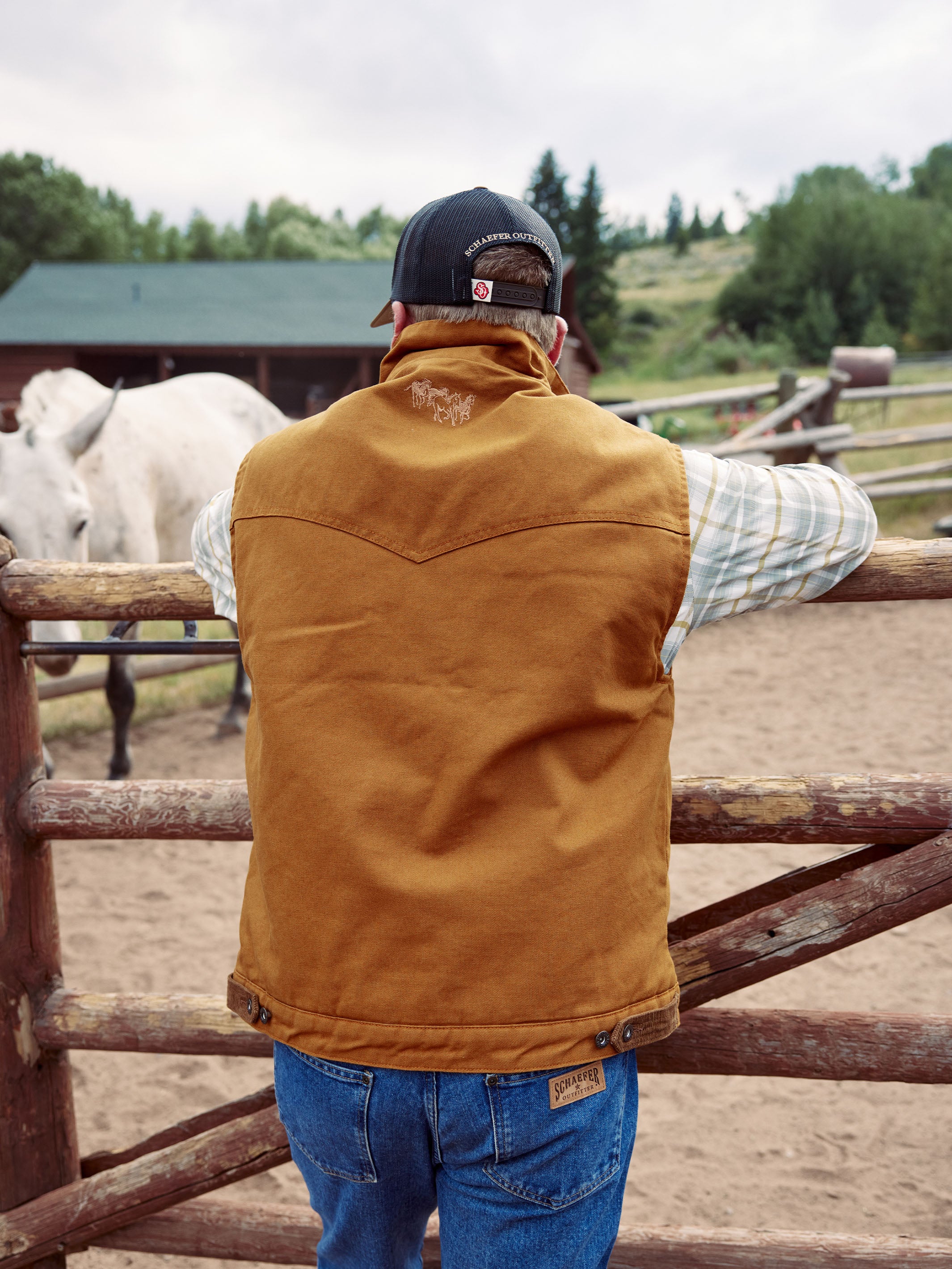 Zip Canvas Vest With Sherpa Lining - Image 8
