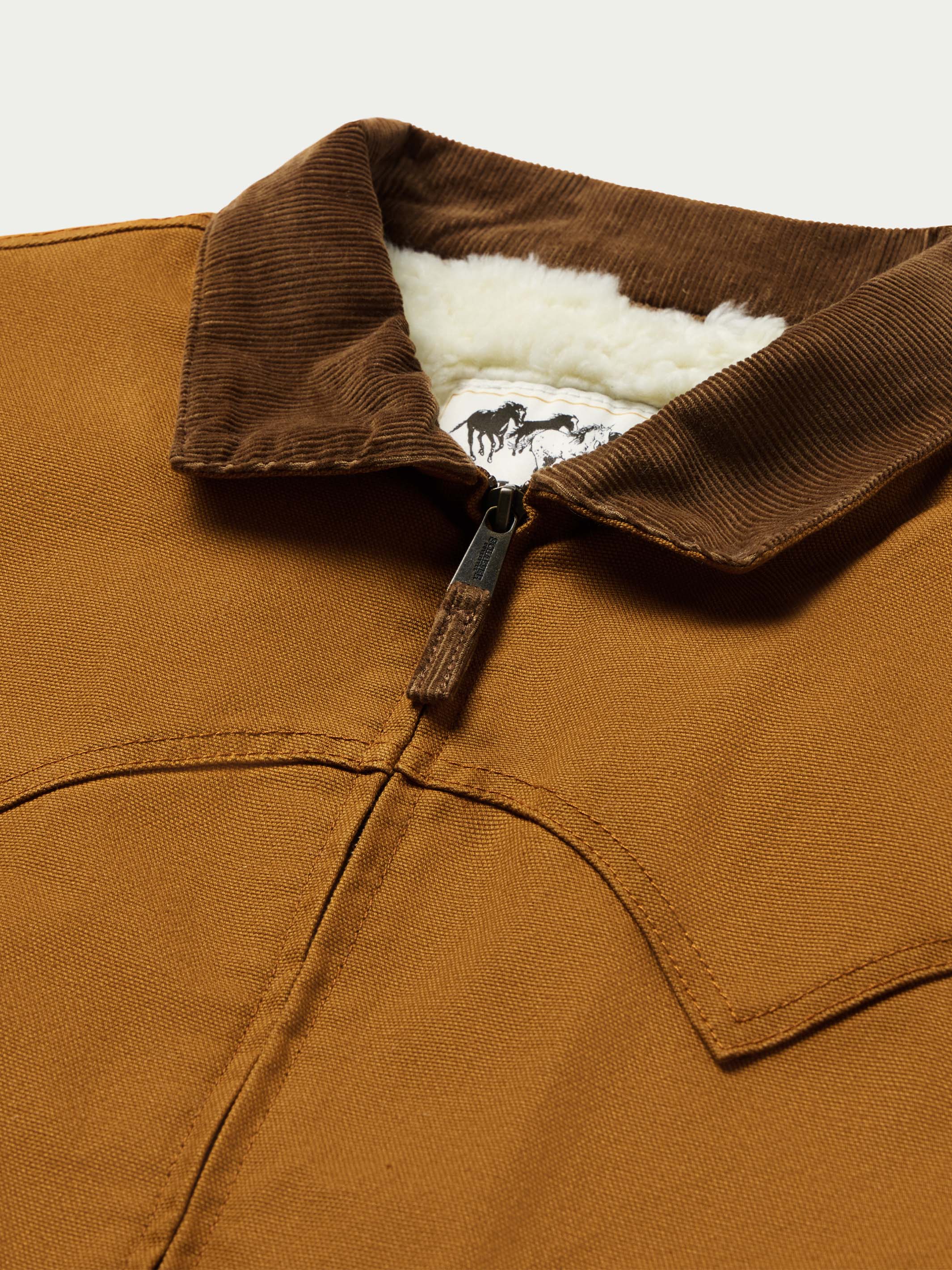 Zip Canvas Vest With Sherpa Lining - Image 9